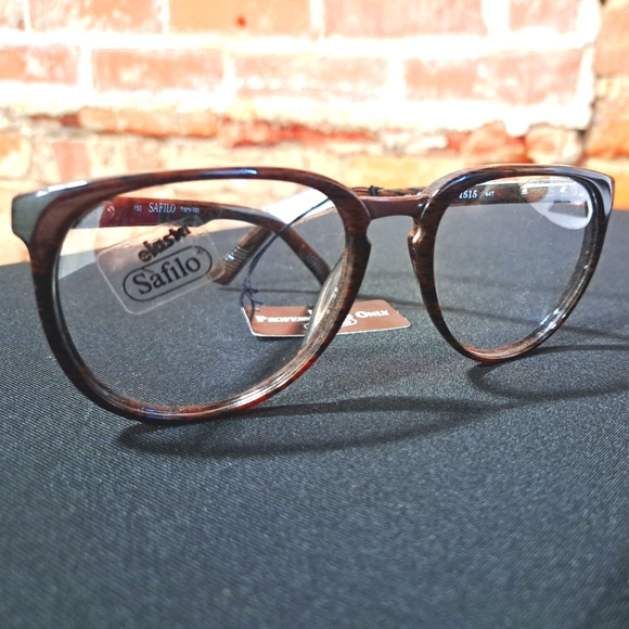 Authentically Vintage Safilo Eyeglass Frame Prescription-ready, Brown/Black NEW - Picture 6 of 6